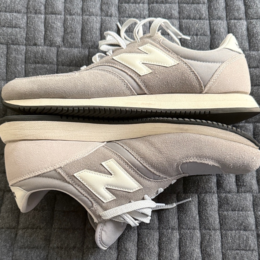 New Balance Light Gray 420 Suede Sneakers